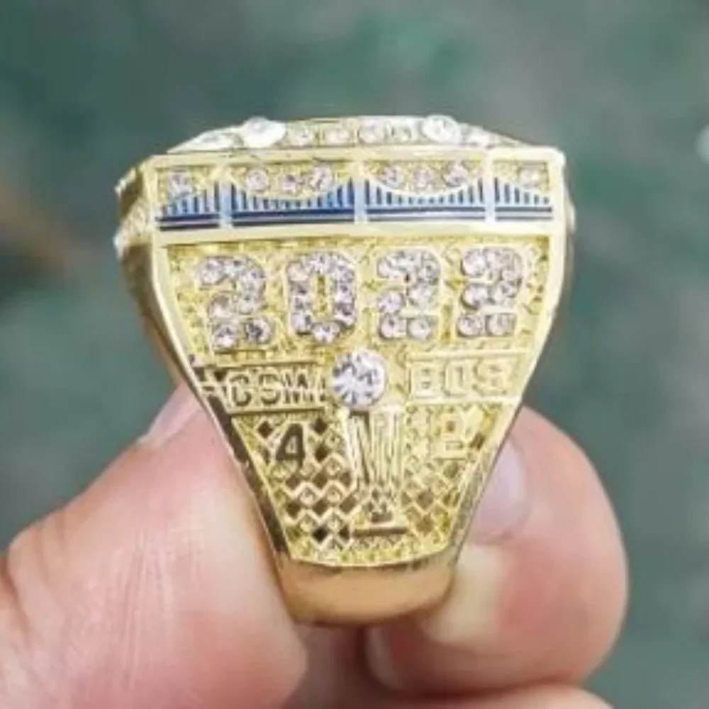 Golden State Warriors Championship Ring 2022 Steph‎ Curry Fan Edition Gold